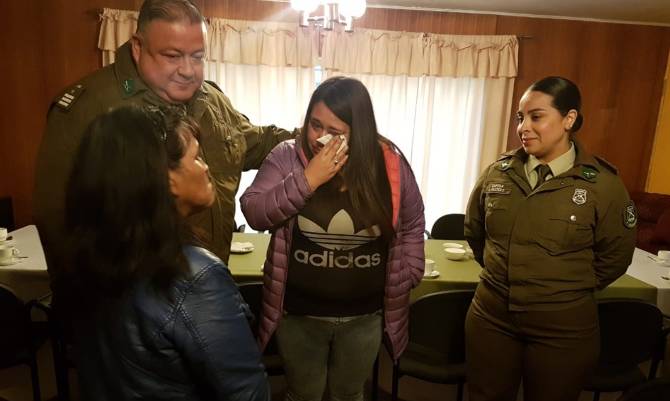 Madre e hija se reencontraron gracias a trabajo de Carabineros de Valdivia y La Unión