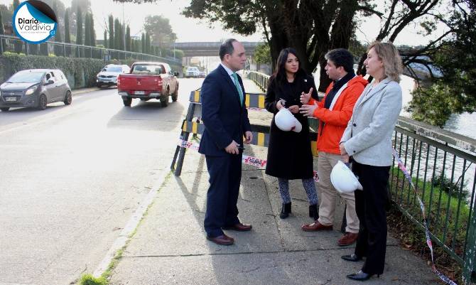 MOP acoge solicitud de Municipalidad de Valdivia para dar solución a socavón  en Costanera