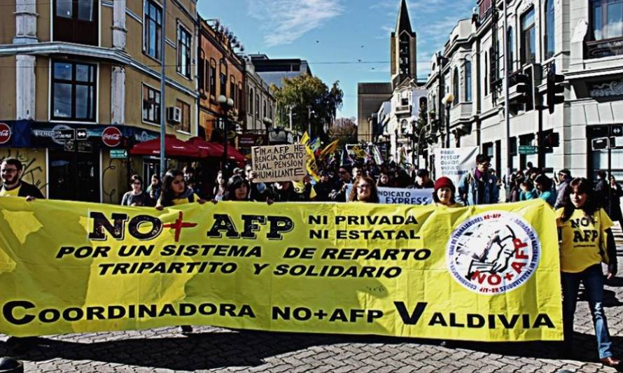 Coordinadora No+AFP llama a protestar este miércoles 24 de octubre en Valdivia