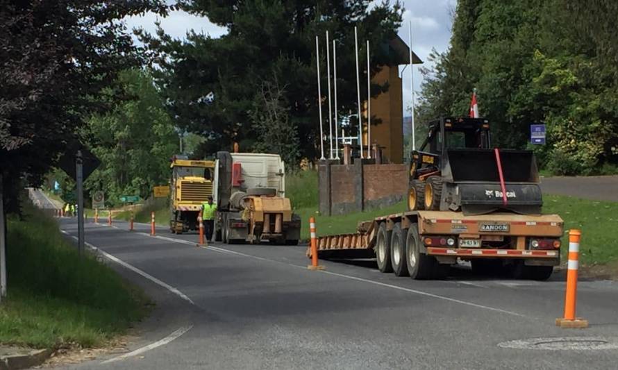 Vialidad inició recapado asfáltico en tramo inicial de ruta Valdivia-Niebla