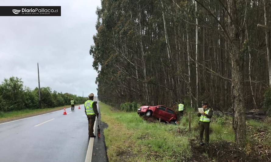 Detuvieron a conductor que protagonizó accidente en límite de Futrono y Paillaco