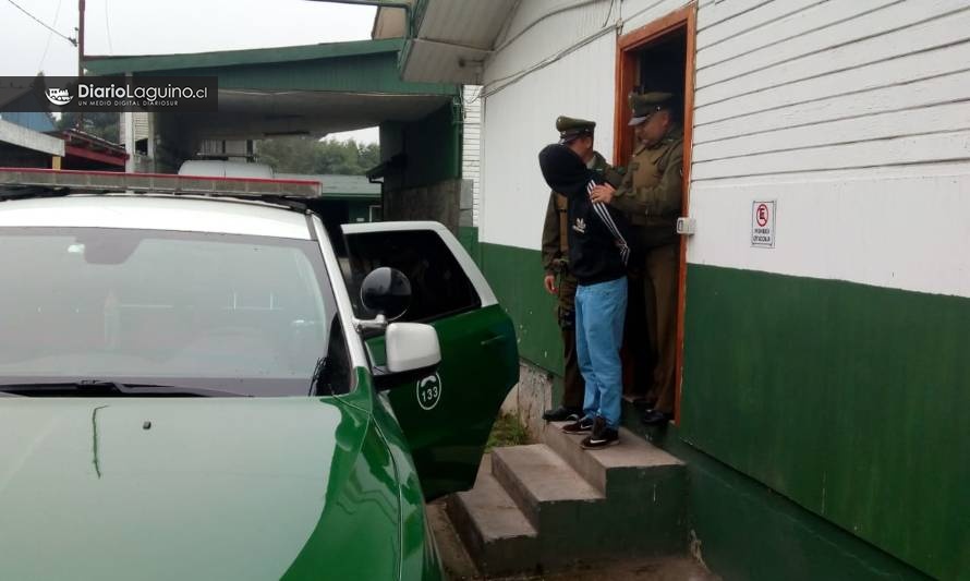 Carabineros detuvo a sujeto acusado de violar a mujer este domingo en Los Lagos