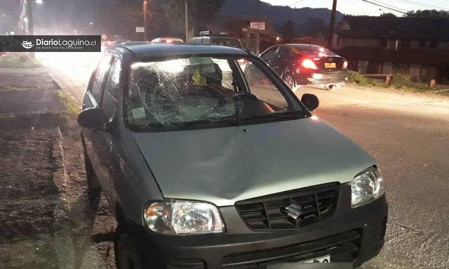 Joven fue atropellada en calle Quinchilca de Los Lagos