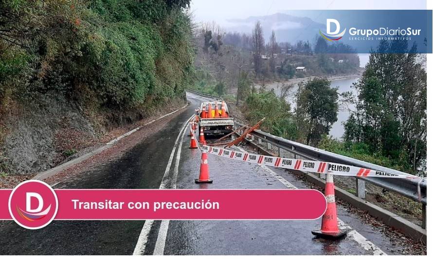 Ruta cordillerana del lago Maihue está transitable con precaución