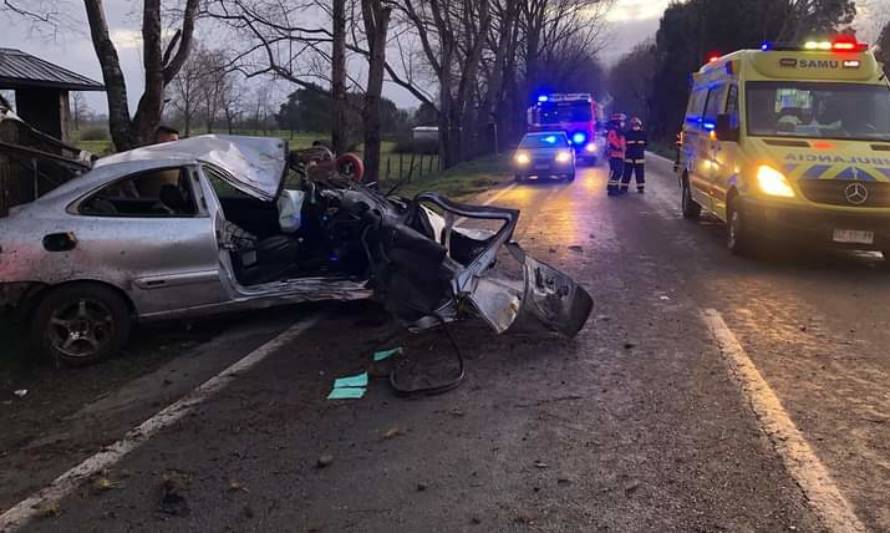 Dos lesionados dejó accidente de tránsito en Río Bueno 