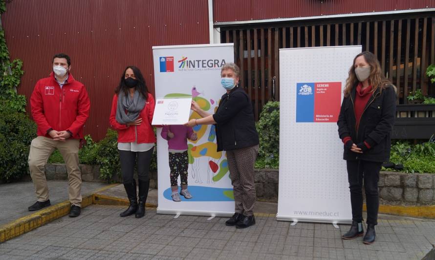 Jardín infantil de Integra en Valdivia, obtiene reconocimiento oficial