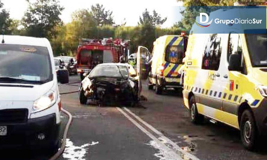 ACTUALIZACIÓN: Tres lesionados tras choque frontal en ruta Antilhue-Valdivia