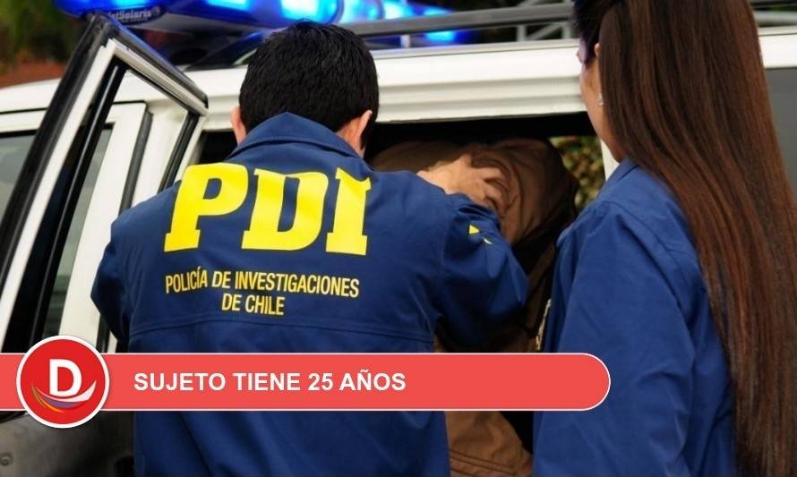Detienen a sospechoso de homicidio en sector Guacamayo de Valdivia 