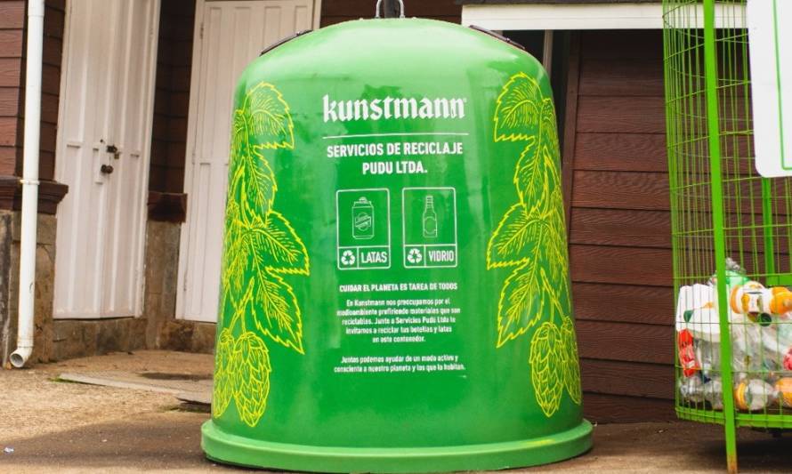 Cervecería Kunstmann y Reciclajes Pudú proyectan recolectar hasta 20 toneladas de vidrio al mes en Valdivia
