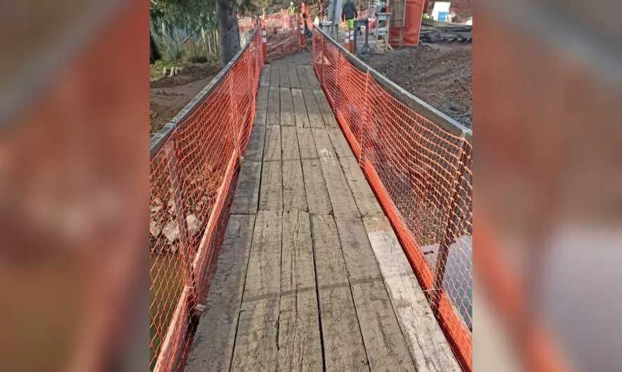 Corral: Vialidad habilitó pasarela peatonal en sector San Juan