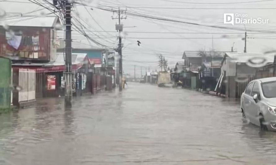 Agua precipitada en Valdivia sobrepasó los 100 mm este martes