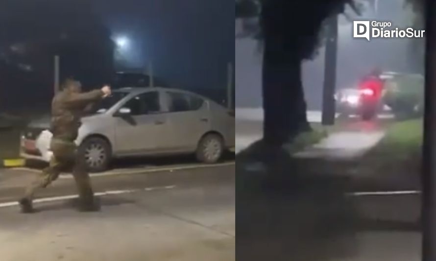 Motorista habría tratado de agredir a carabinero y luego se dio a la fuga