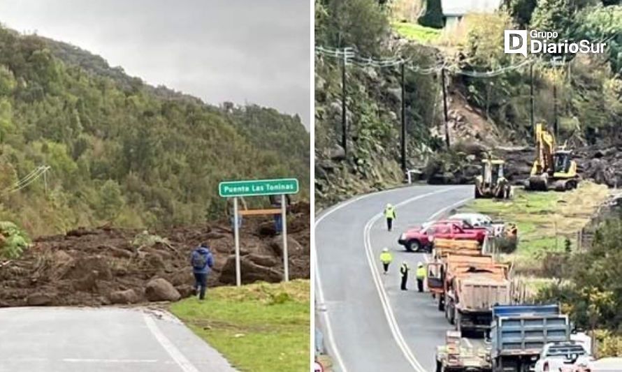 Carretera Austral permanecerá cerrada varios días tras remoción en masa