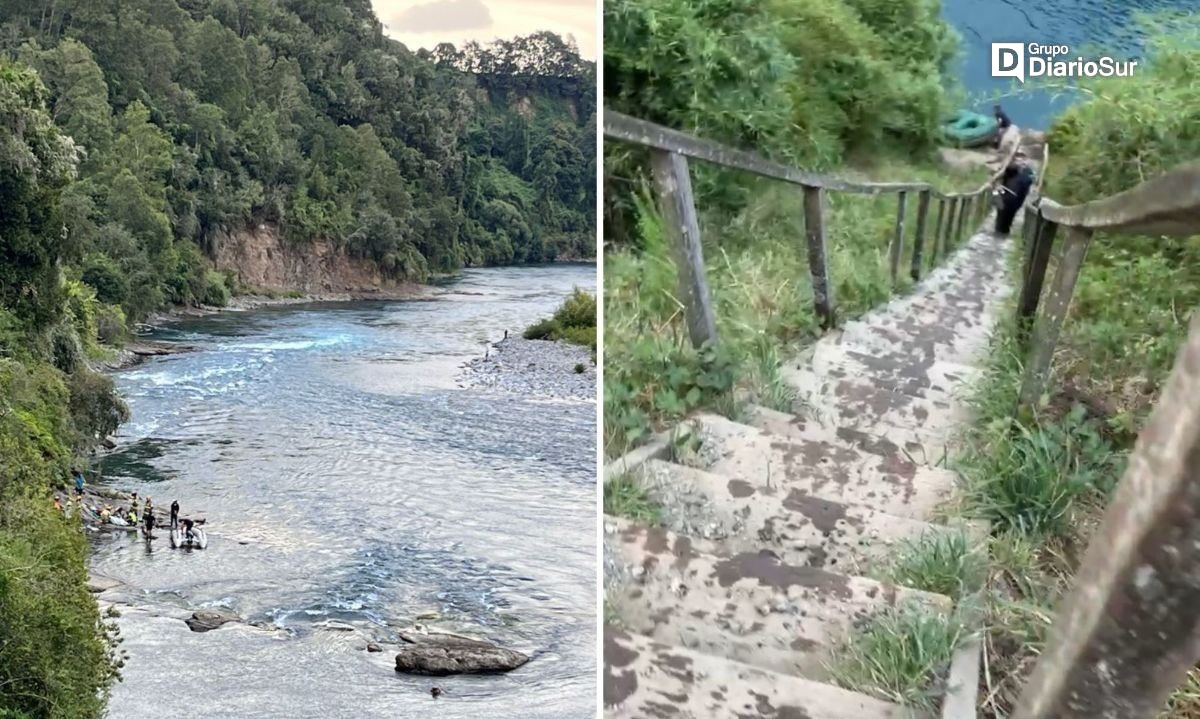 Bomberos de Los Lagos rescató a persona que sufrió desmayo a orillas de un río