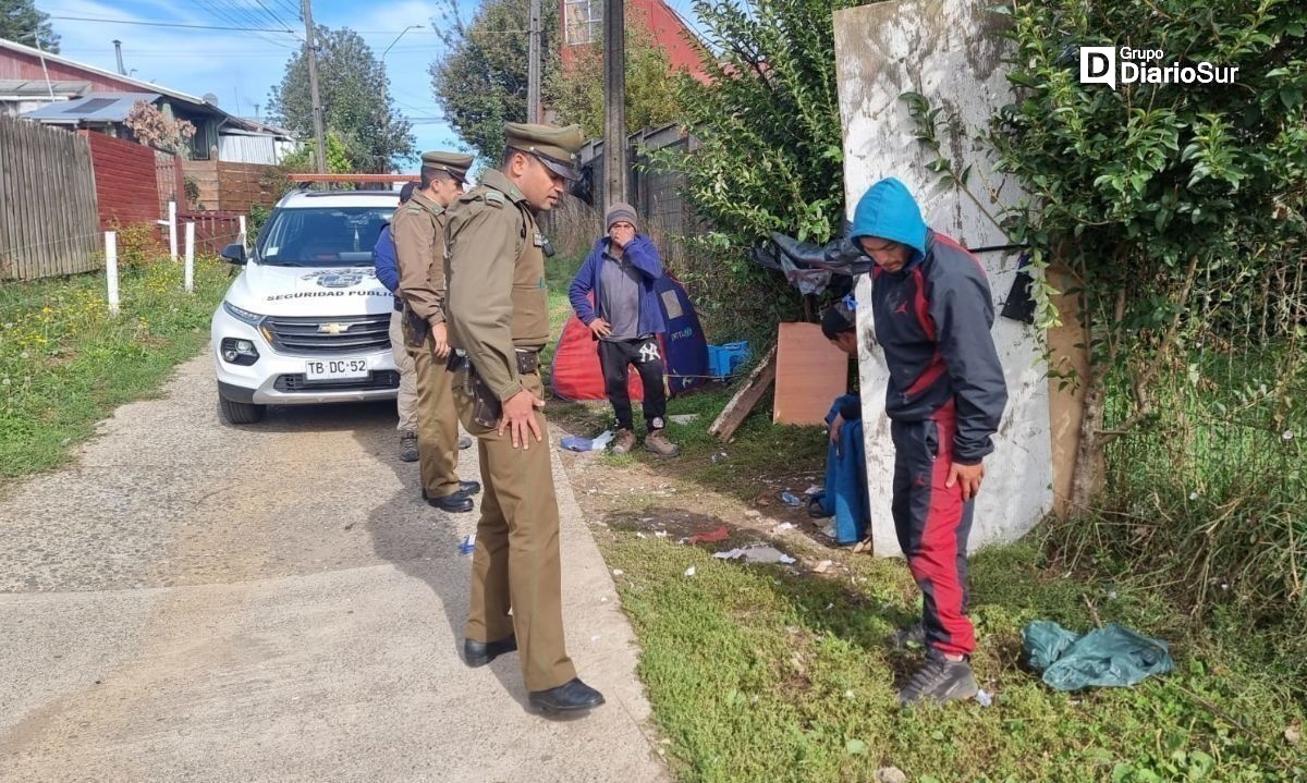 Carabineros desmontó nuevamente un "ruco" en sector sur de Valdivia