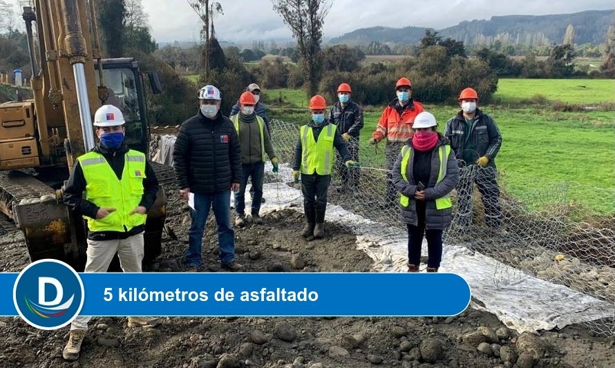 Avanza mejoramiento de ruta que une Valdivia y Máfil