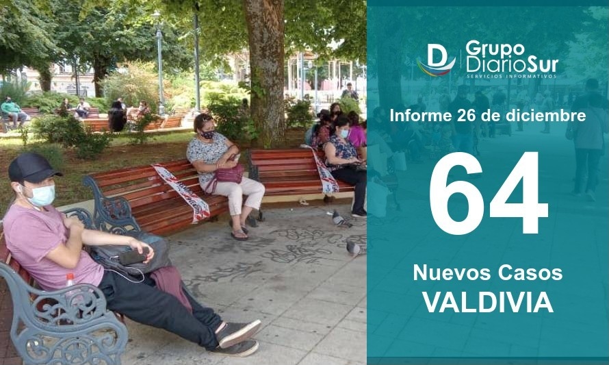 Valdivia suma 64 casos: 9 sin trazabilidad y 5 en investigación 