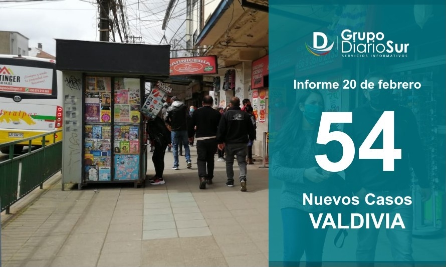 Valdivia suma 54 contagios este sábado: 15 sin trazabilidad definida