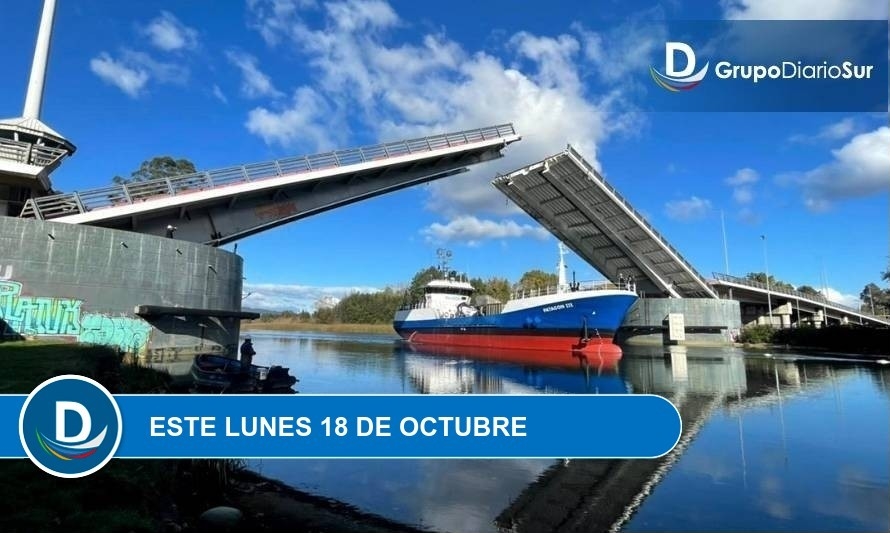 MOP realizará nueva apertura del puente Cau Cau para paso de 2 naves