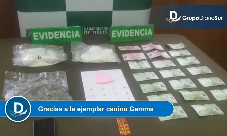 Más de un kilo de drogas fueron incautadas en control carretero